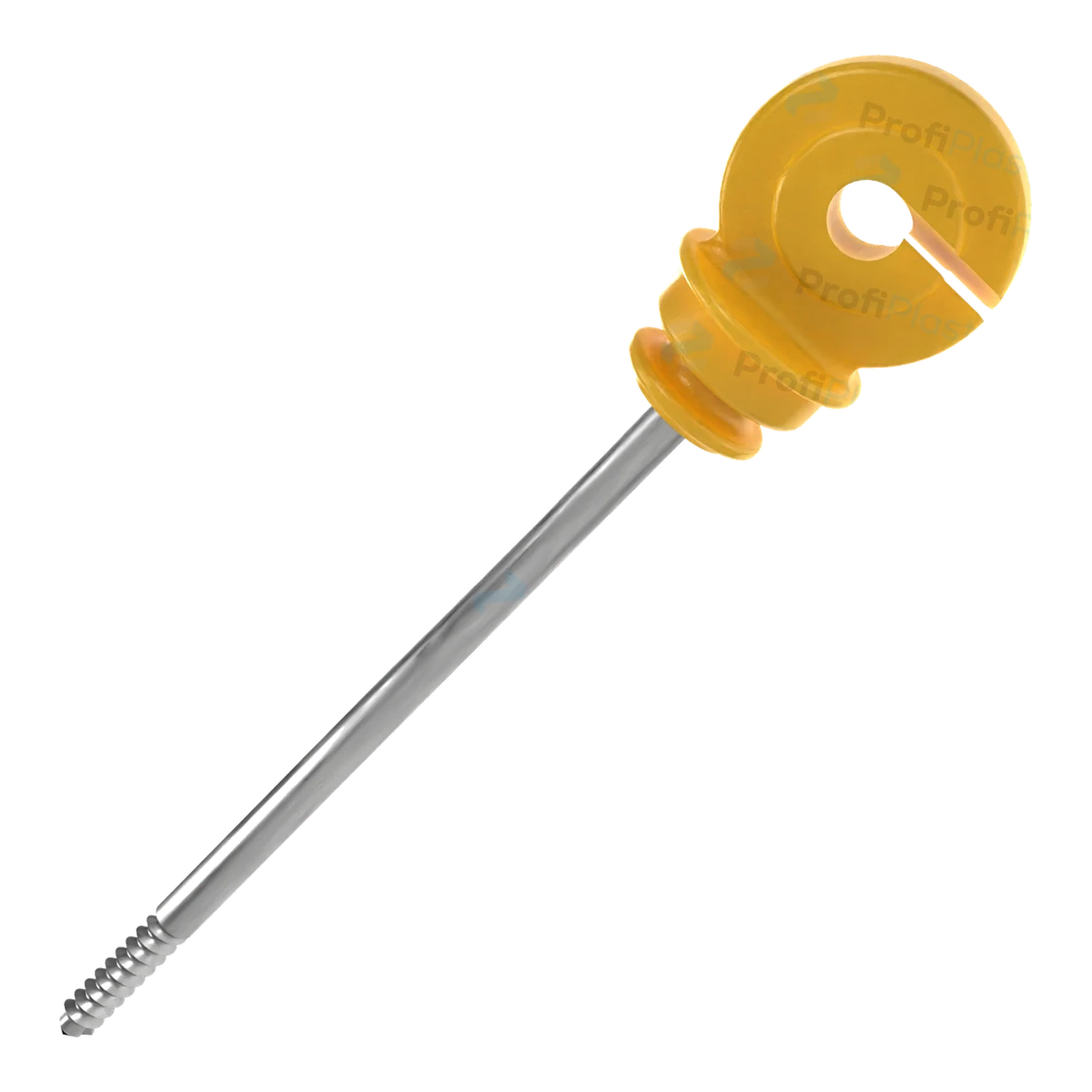 Isolador gancho anel longo 18 cm na cor amarela