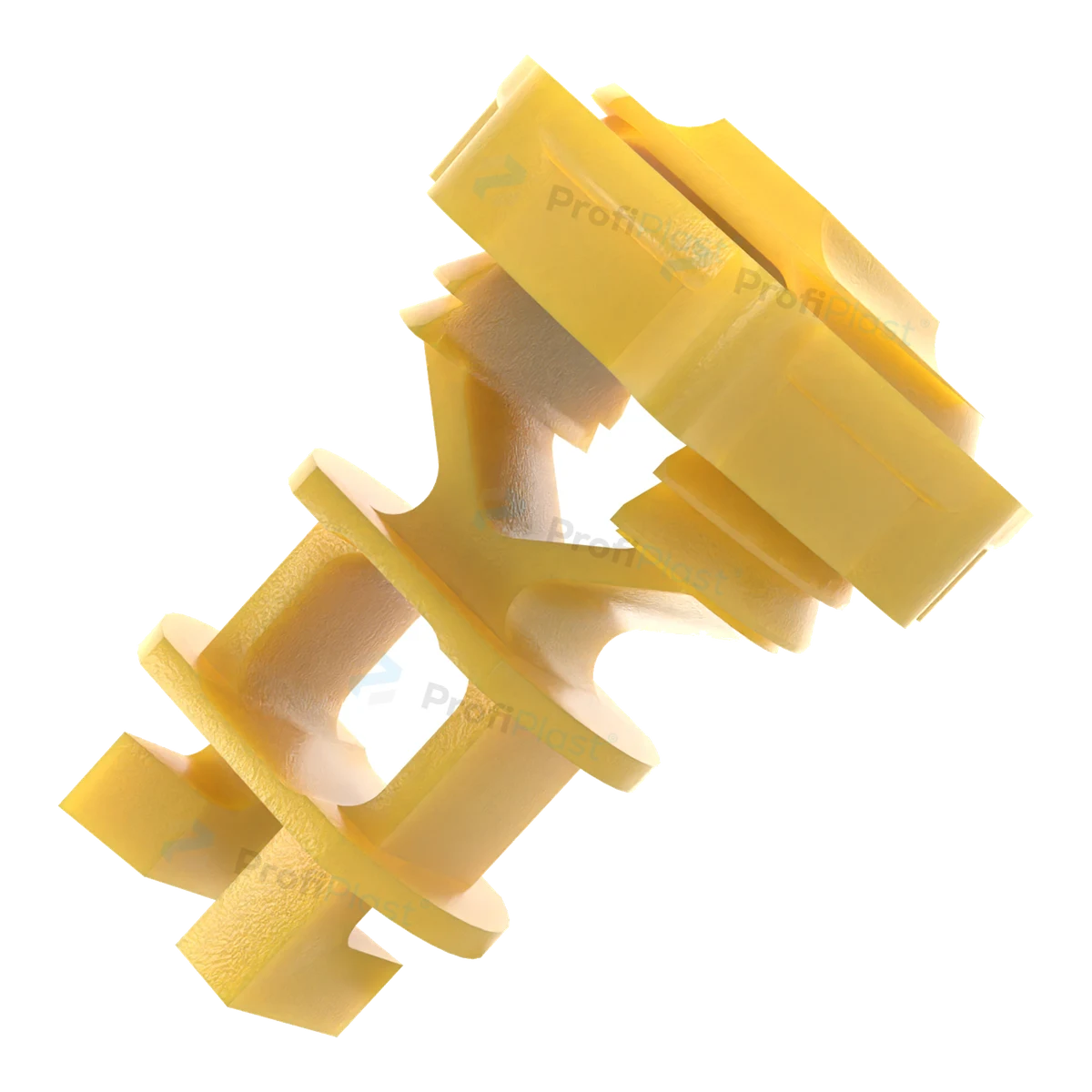 Guia isolador para vergalhão 64 mm na cor amarela