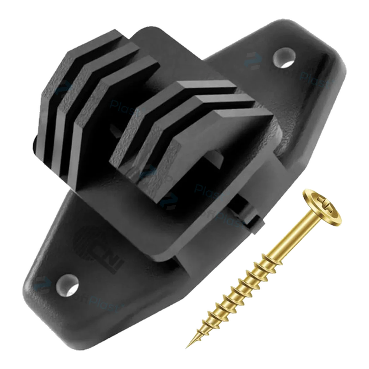 Kit isolador W econômico 63 mm com parafusos na cor preta