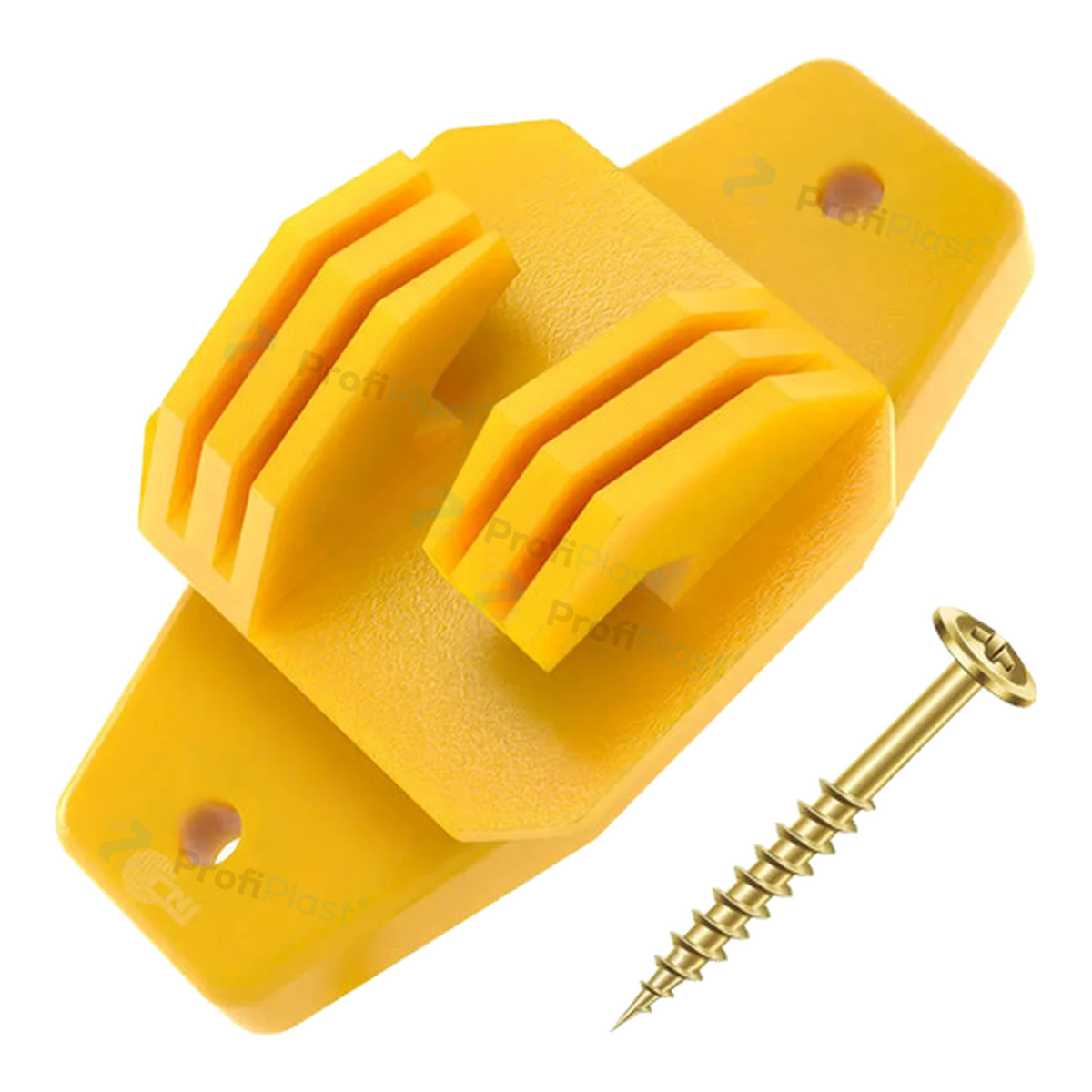 Kit isolador W reforçado 80 mm com parafusos na cor amarela