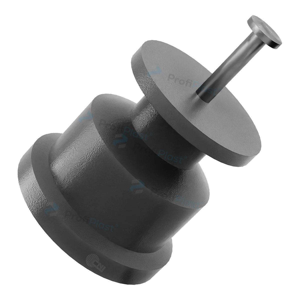 Isolador roldana 24 mm com prego na cor preta